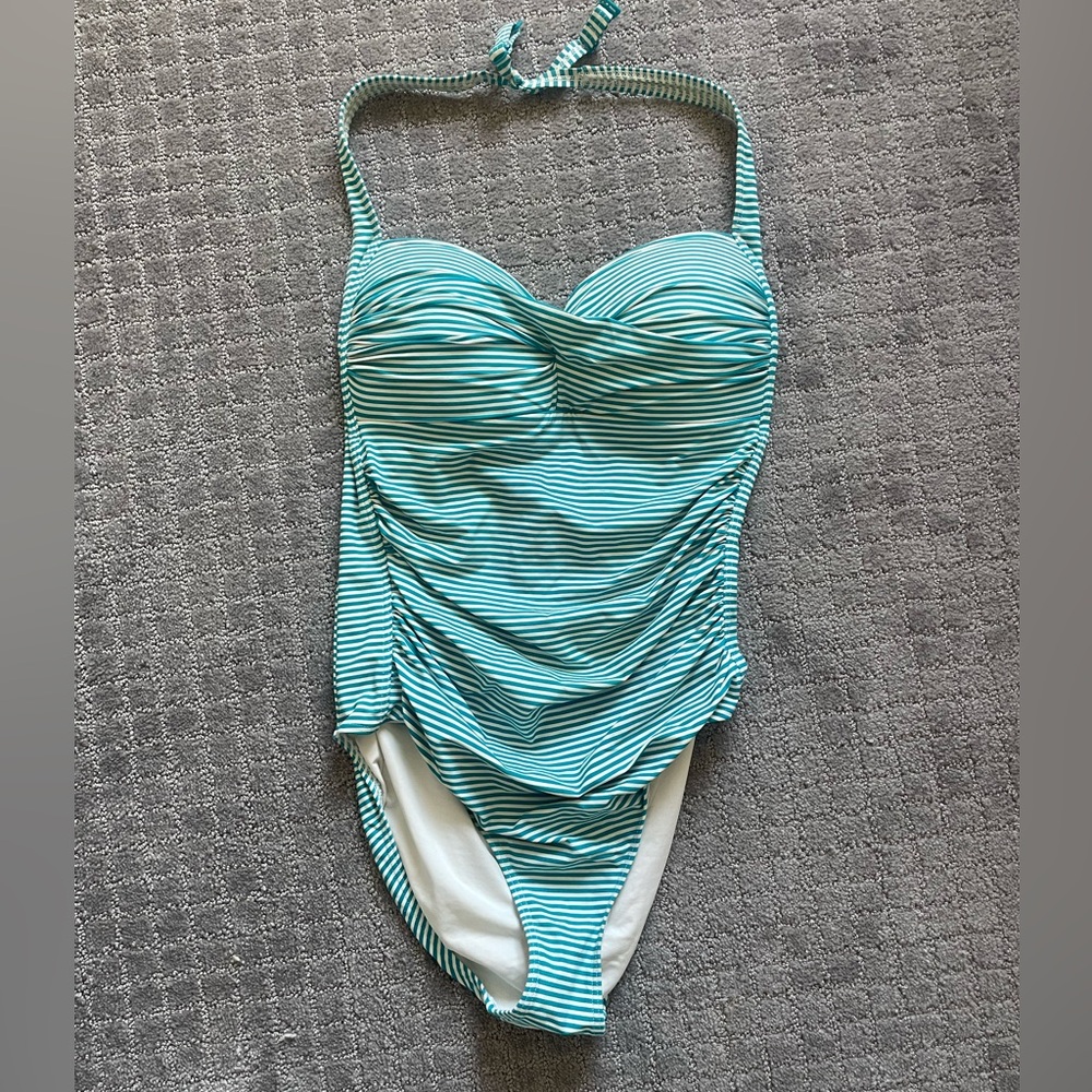 Striped One Piece Swimsuit